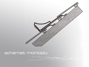 Wspornik ławy kominiarskiej WA-BIS typ dachówka ceramiczna, betonowa  - ocynkowany